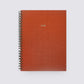 dark orange dated planner 