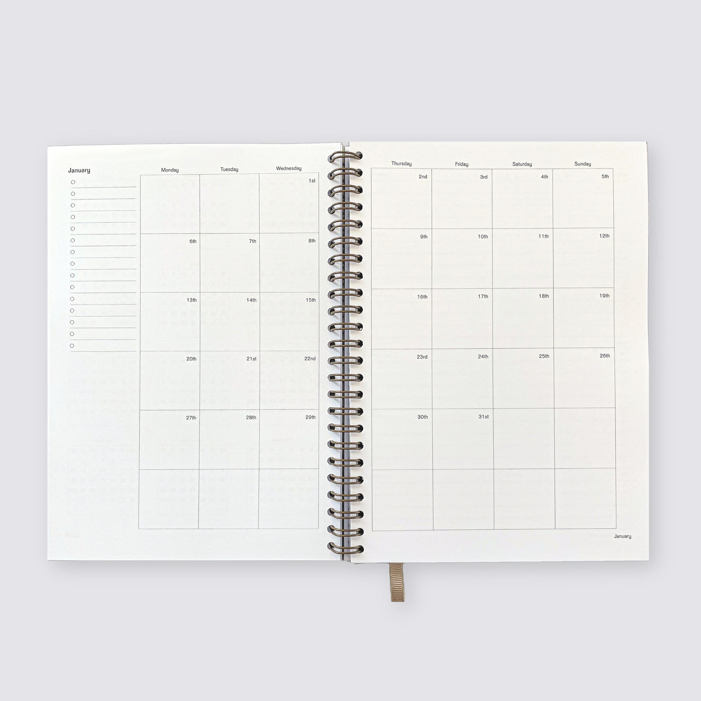 2025 Diary month spread