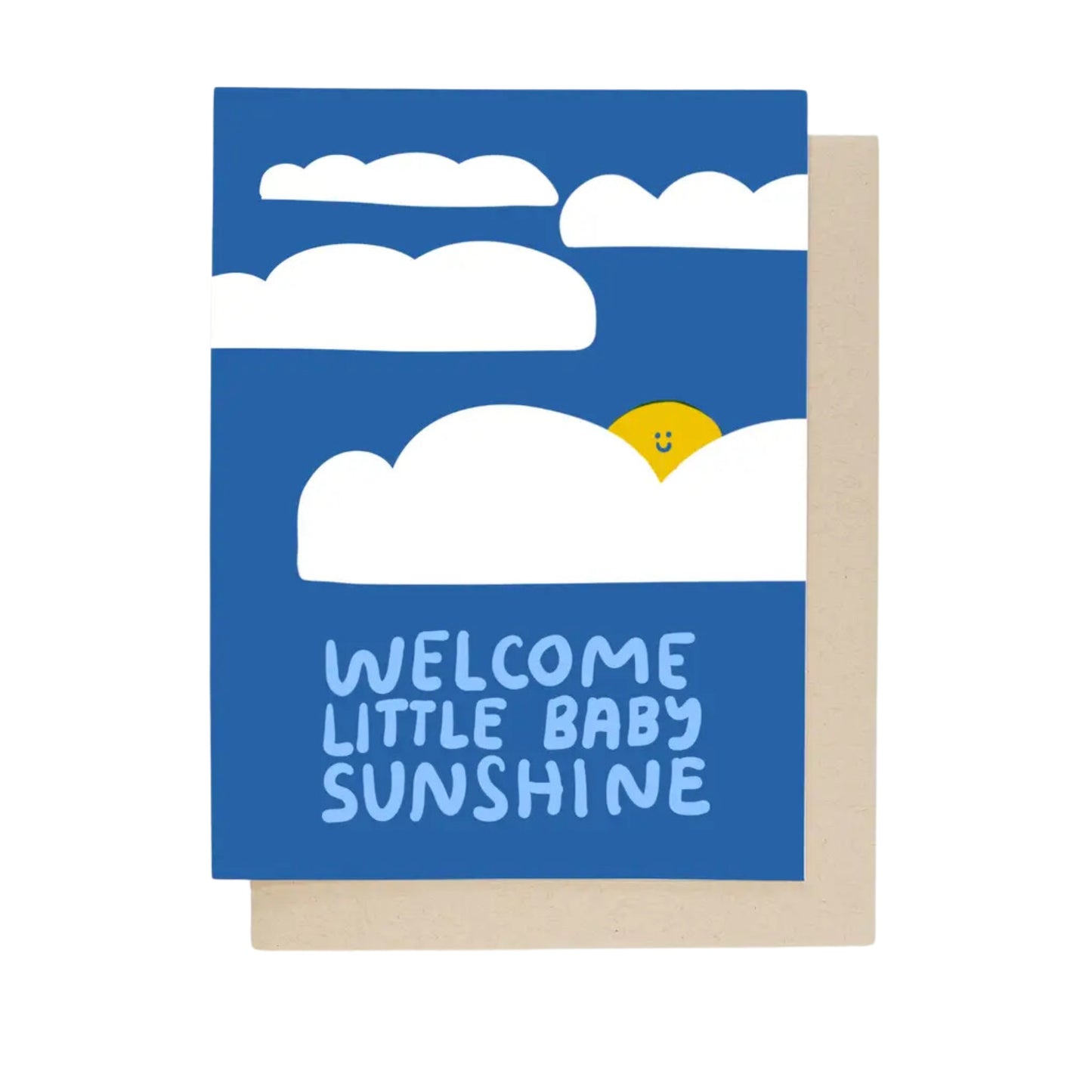 Welcome Little Baby Sunshine Greetings Card with envelope