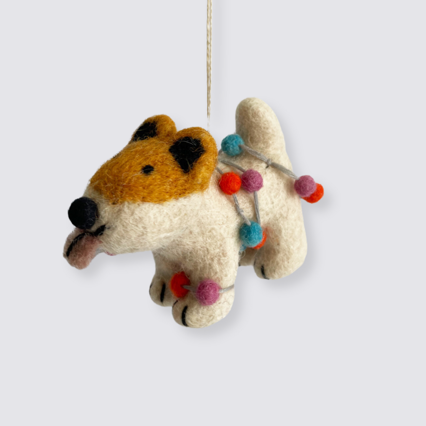 Dog hanging felt tree decoration