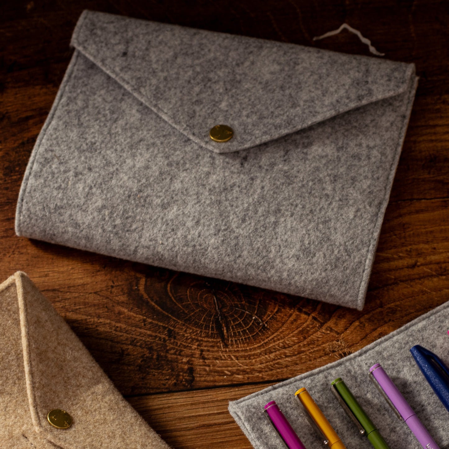 Woolen Notebook Case Grey