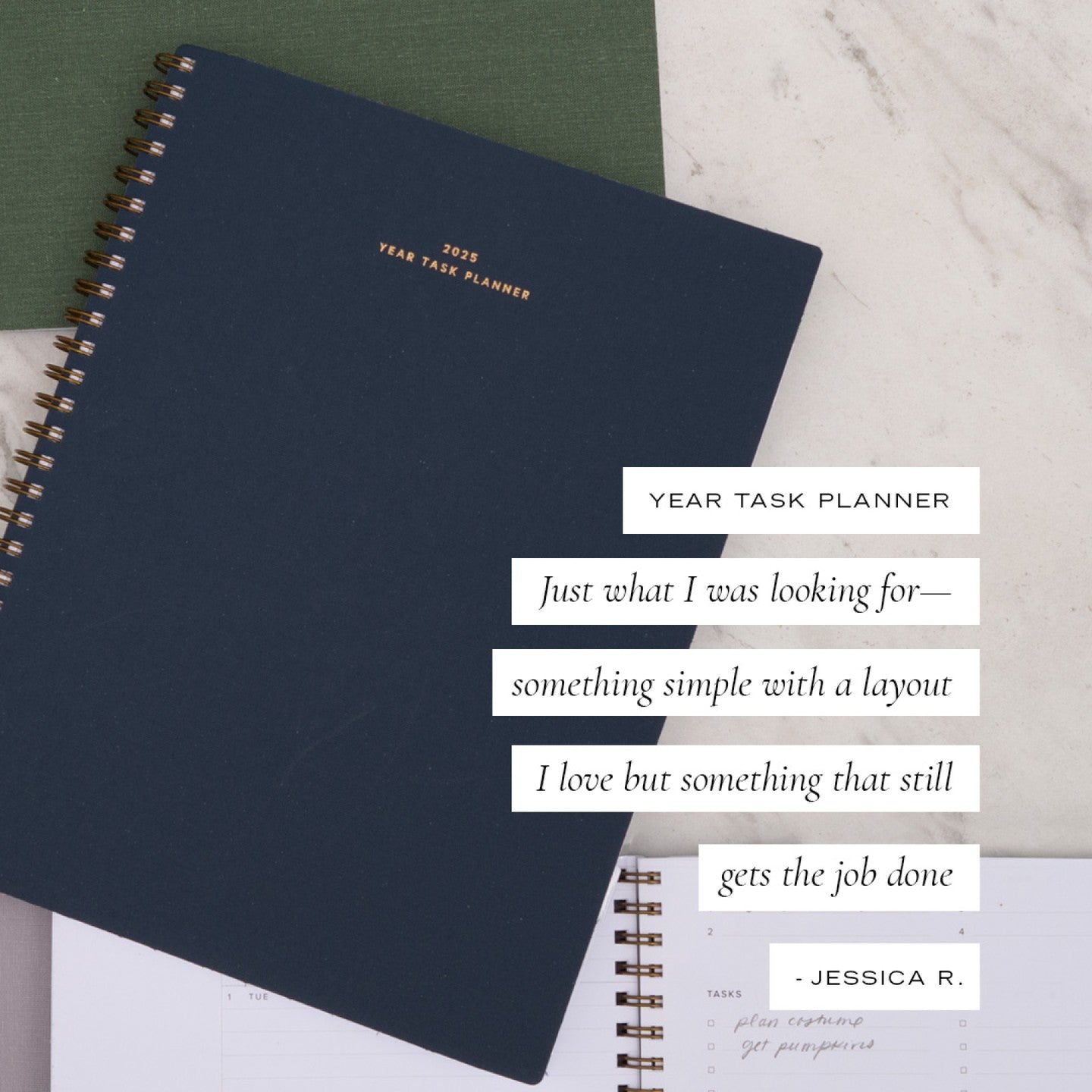 2025 Year Task Planner - Chambray Blue