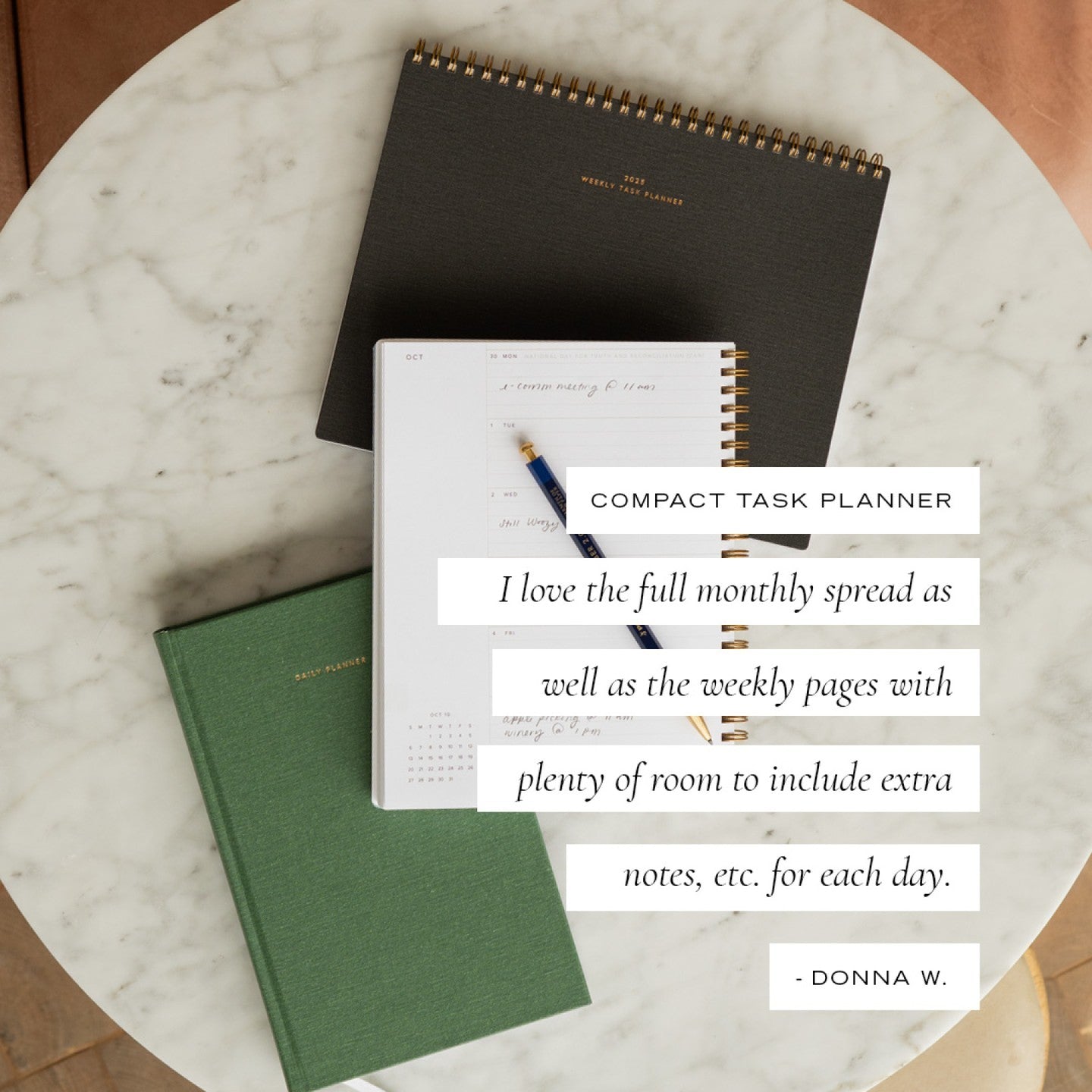 2025 Compact Task Planner - Fern Green