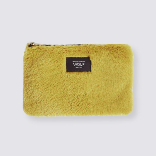 Fluffy Yellow Pouch