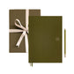 Designer stationery set in green