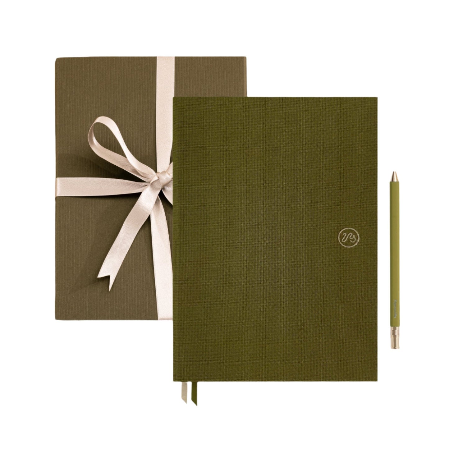 Designer stationery set in green