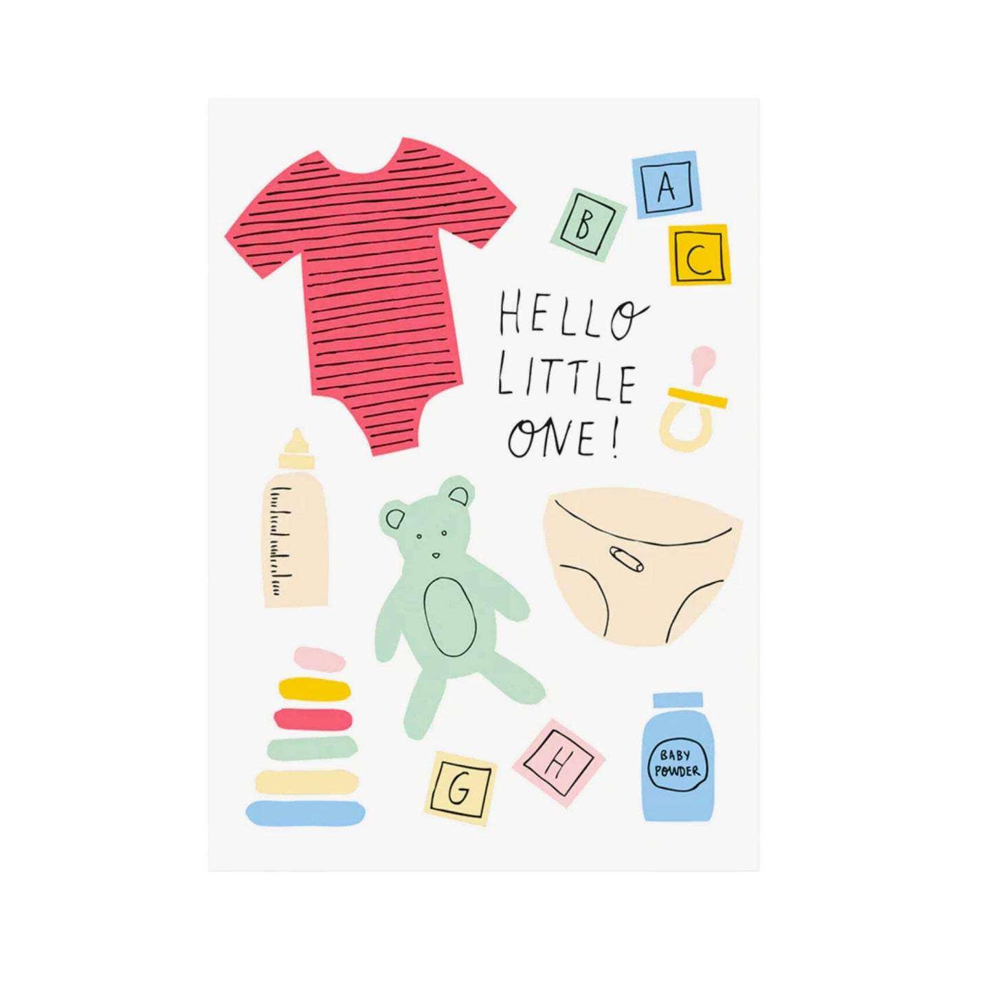 Hello Little One new baby card