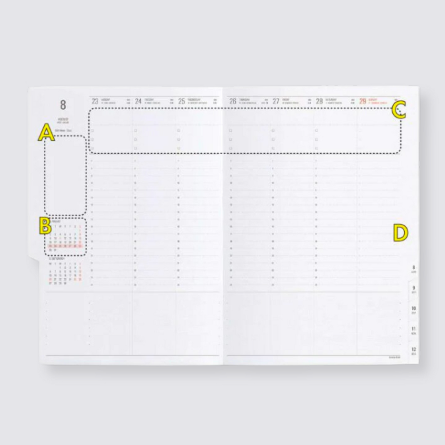 Nahe weekly spread planner 2024