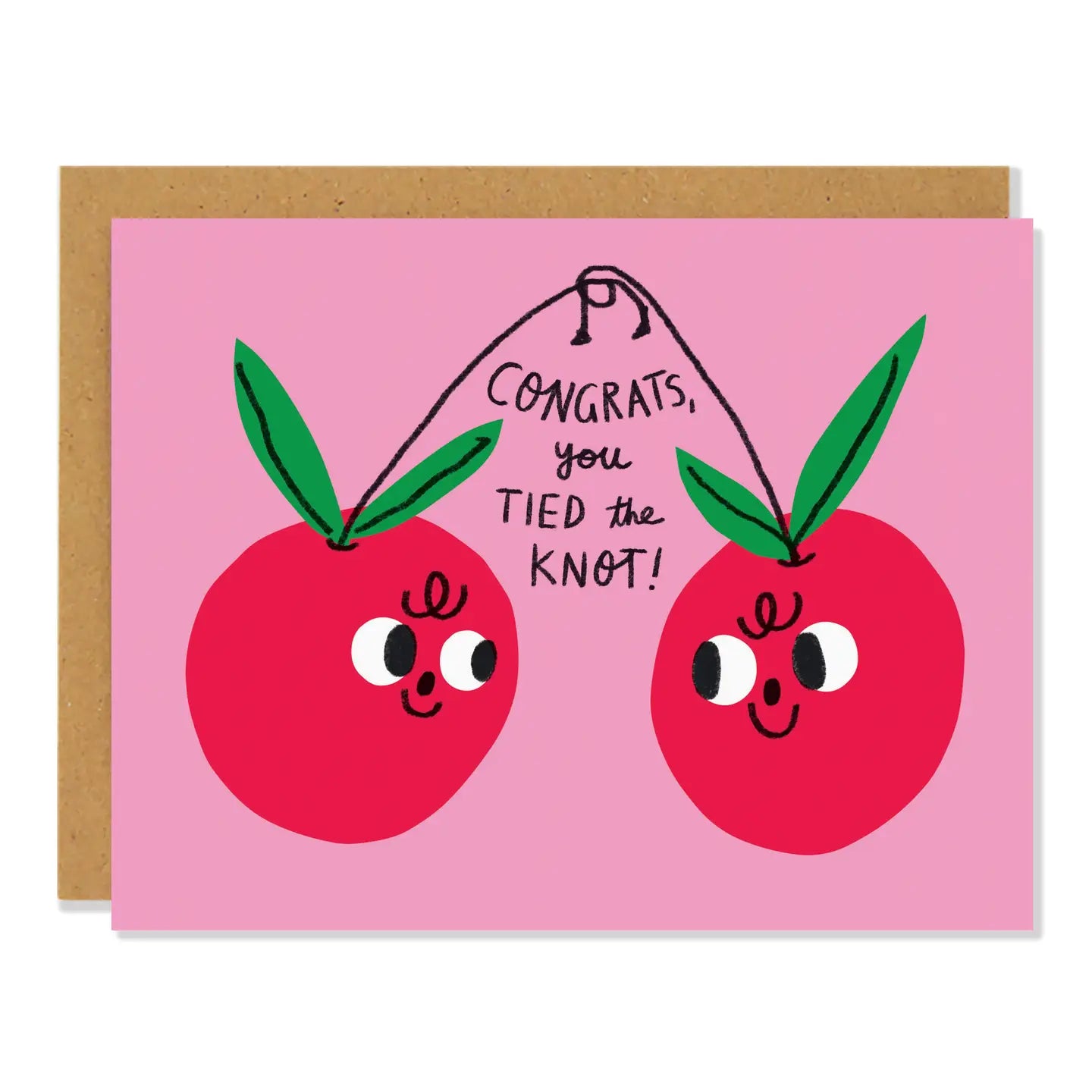 Tied the Knot Cherry Card