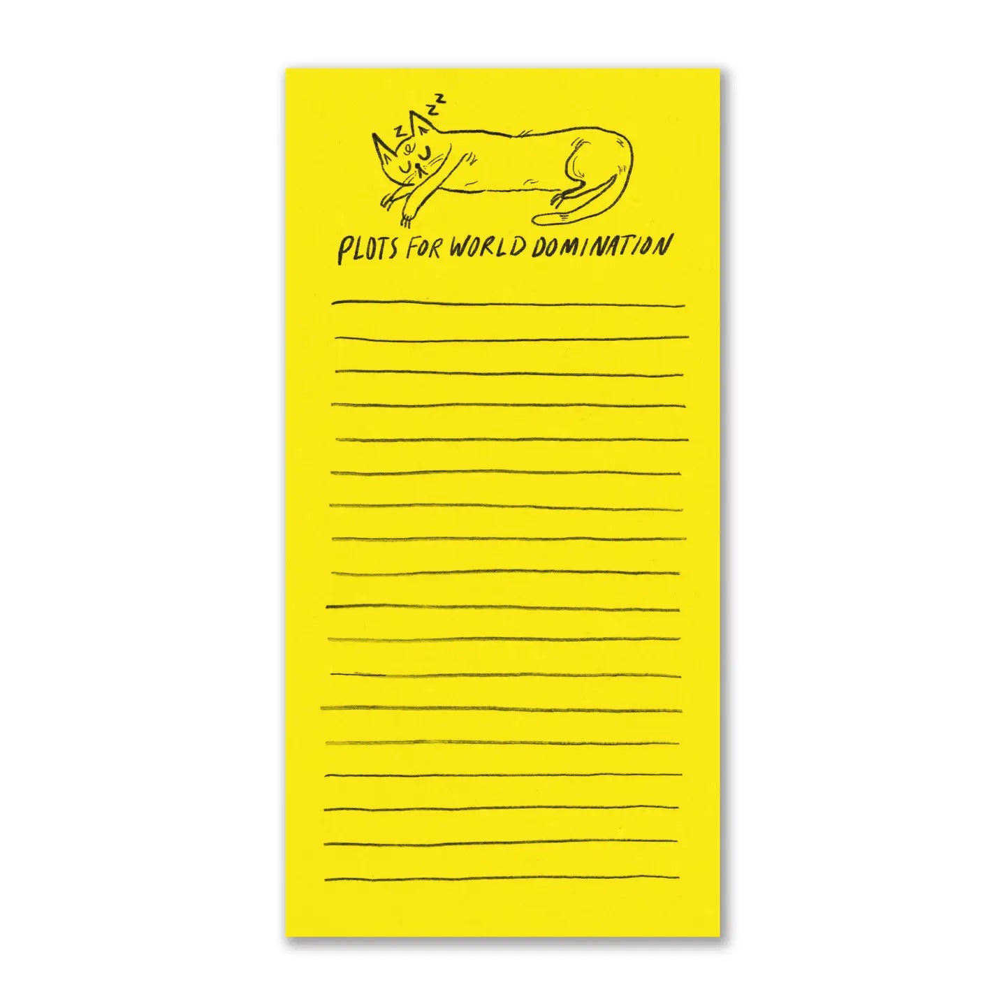 Cat illustration world domination notepad