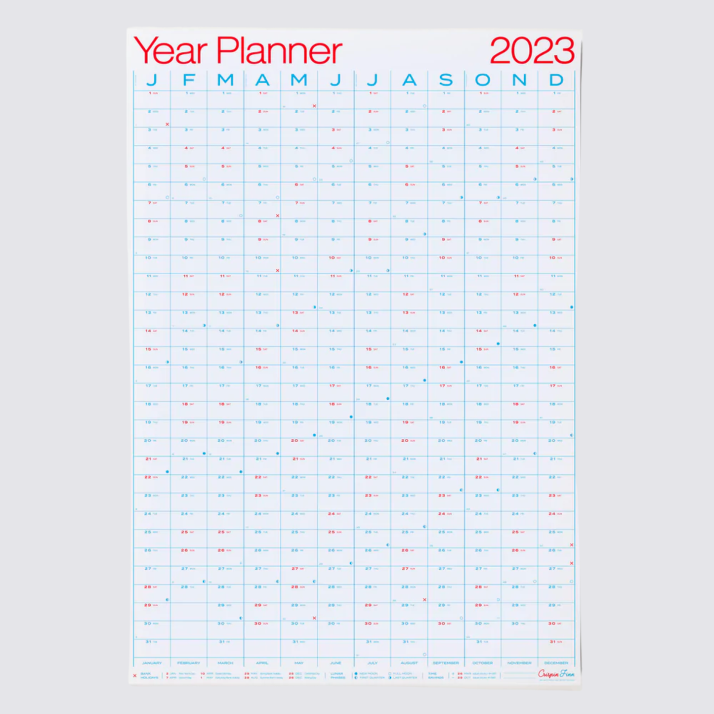 2023 Wall Planner - Portrait