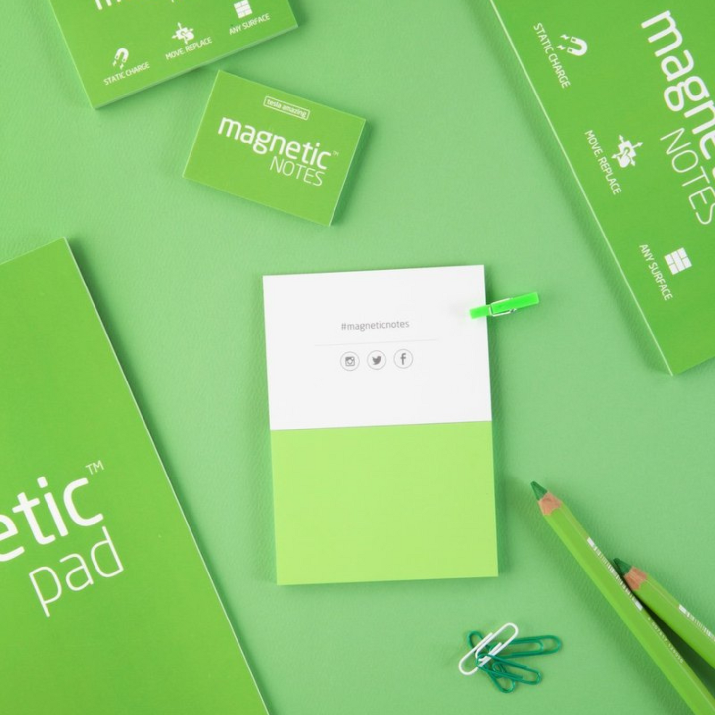 Small Magnetic Notes - Green